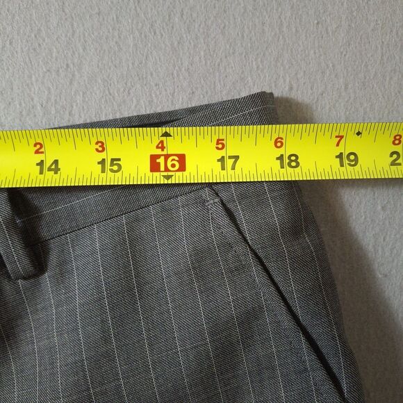 Banana Republic MadMen Dress Pants Mens 36x32 Gray Wool Pinstripe Slacks - Picture 6 of 12